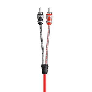 cerwin vega mobile rv17 2-channel rca 17ft. ultra long grain ofc dual twisted pair molded ends split brass tip cable