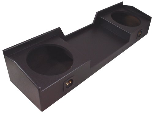 Compatible with Chevy Silverado or GMC Sierra Full Size Extended Cab Truck 1999-2006 Dual 12" Subwoofer Sub Box Speaker Enclosure - Armor Coated