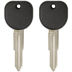 keyless2go replacement for new uncut transponder ignition car key b114 (2 pack)