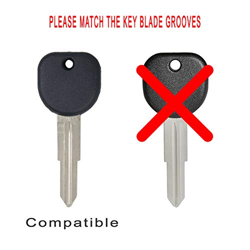 Keyless2Go Replacement for New Uncut Transponder Ignition Car Key B114 (2 Pack)