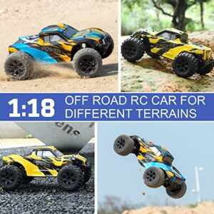 GUOKAI Remote Control Car All Terrain 4 Wheel Drive Rock Crawler RC Monster Truck High Speed with Two Shells and Batteries