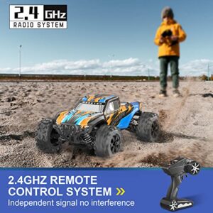 GUOKAI Remote Control Car All Terrain 4 Wheel Drive Rock Crawler RC Monster Truck High Speed with Two Shells and Batteries