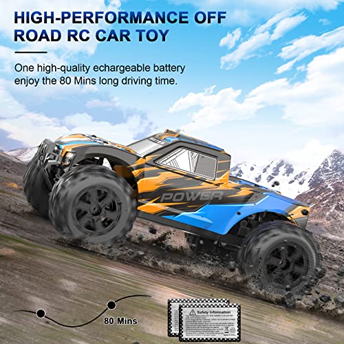 GUOKAI Remote Control Car All Terrain 4 Wheel Drive Rock Crawler RC Monster Truck High Speed with Two Shells and Batteries