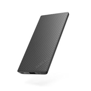 anker powercore slim 5000 portable charger, ultra slim 5000mah external battery with high-speed charging technology, pocket friendly power bank, perfectly designed for smartphones