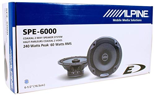 (2) Pairs Alpine Spe-6000 6.5" 2 Way Pair of Car Speakers Totalling 960 Watts Peak / 240 Watts RMS