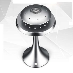 Levitating Floating Speaker, Magnetic UFO Bluetooth Speaker V4.0 , LED Lamp Bluetooth Speaker with 5W Stereo Sound , Wireless Charge, 360 Degree Rotation , for Home /Office Decor ,Unique Gifts(Grey)