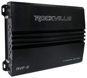 rockville rvf-2 1200w peak/300w dyno-certified rms 4 channel car amplifier stereo amp