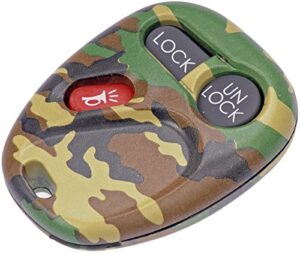 dorman 13622gnc keyless entry transmitter cover compatible with select cadillac / chevrolet / gmc models, green woodland camouflage
