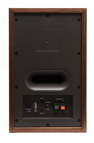 Grace Digital Mondo Alto and Stereo Speaker Bundle, Bluetooth, Wi-Fi, Internet Radio, 7-Day Alarm – Microphone Free (Walnut)