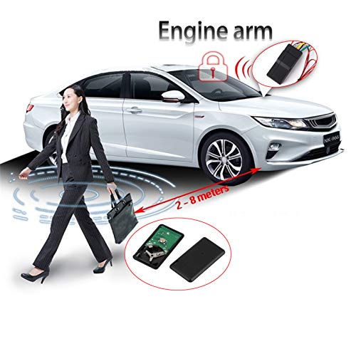 Weojeviy Car Security System, Anti Theft, 2.4GHZ Engine Immobilizer Anti Hijacking Alarm System Intelligent Circuit Cut Off Universal for DC12V Vehicles