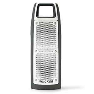 kicker bullfrog bf100 bluetooth portable outdoor speaker | 360° sound field | waterproof dustproof casing ip67 rating | powerful 16 watt amp | 100 ft wireless range gray