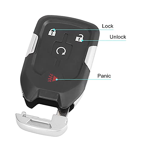 X AUTOHAUX HYQ1AA 315MHz Replacement Keyless Entry Remote Car Key Fob for GMC Terrain 2018 2019 2020 2021 2022 13584512 4 Key Button