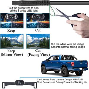 LeeKooLuu Backup Camera Kit HD 1080P 5 Inch Monitor Rear View Cam for Car Truck Van Camper Clear Night Vision Durable Waterproof G1