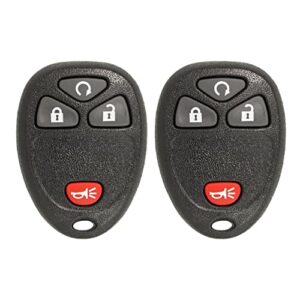 keyless2go replacement for keyless entry car key vehicles that use 4 button 15913421 ouc60270, self-programming – 2 pack