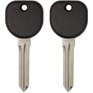 keyless2go replacement for new uncut transponder ignition car key b115 (2 pack)