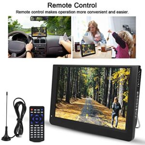 Small Flatscreen TV, Portable Widescreen LCD Display, 12" Portable Widescreen LCD TV with Remote Control Color Screen 1080P ATV/UHF/VHF, 1280800 Digial TV and ATV Support AV in/Out, MMC Card