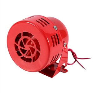 Air Raid Siren 12V Red Automotive Motorcycle Horns Air Raid Siren Horn Car Truck Motor Driven Alarm Loud Electric Motor Driven Horn/Alarm/Siren (Air Raid)