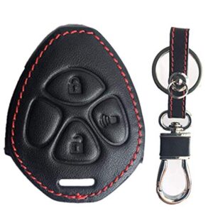 KAWIHEN Key Fob Leather Cover Compatible with for Toyota 4Runner Corolla Matrix RAV4 Venza Yaris Pontiac Vibe Scion iQ tC xB xD GQ4-29T HYQ12BBY MOZB41TG(3 Btn)