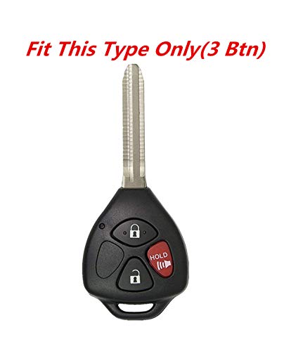 KAWIHEN Key Fob Leather Cover Compatible with for Toyota 4Runner Corolla Matrix RAV4 Venza Yaris Pontiac Vibe Scion iQ tC xB xD GQ4-29T HYQ12BBY MOZB41TG(3 Btn)