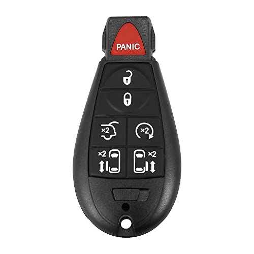 X AUTOHAUX Replacement Keyless Entry Remote Car Key Fob M3N5WY783X 433Mhz for Dodge Grand Caravan for Chrysler Town and Country 7 Buttons with Door Key