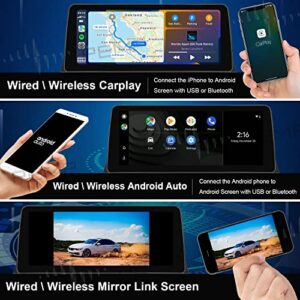 PEMP Android 11 Blue Anti-Glare for BMW f10/f11 Android 12.3" Screen, Snapdragon662 8core 4G+64GB Carplay Android auto,for BMW 5 Series NBT(2012-2017)