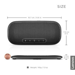 Lenovo 700 Ultraportable Bluetooth Speaker, USB-C & NFC Connectivity, Rechargeable Battery, 2 Hour Charge for 12 Hours Play, IPX2 Splash Resistance, Black