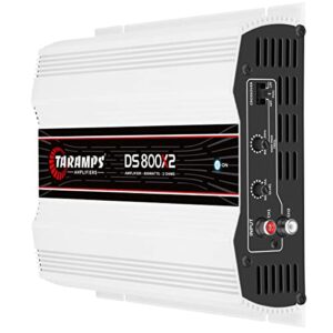 Taramps DS 800x2 2 Channels 800 watts RMS, FULL RANGE 2 Ohms, Car Audio Amplifier Multichannel Class D Crossover HIGH/LOW PASS.