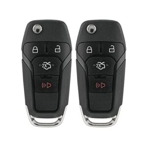 key fob remote replacement fits for 2013 2014 2015 2016 ford fusion keyless entry 4 buttons remote control n5f-a08taa (pack of 2)
