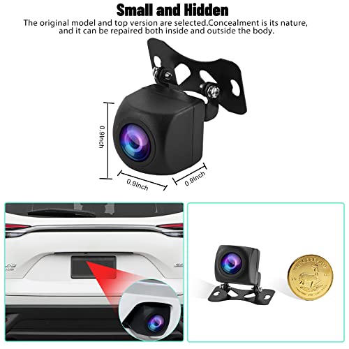 Car Backup Camera, AHD Rear View Camera Night Vision Waterproof Reverse Camera 170° Wide View Angel with Mount Brackets for Universal Cars, SUV, Trucks, RV and More