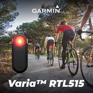 Garmin Varia RTL515 Cycling Rearview Radar with Visual and Audible Alerts for Vehicles and Wearable4U Power Bundle