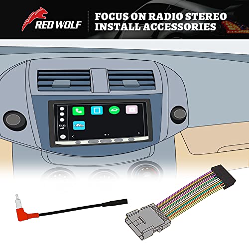 RED WOLF Car Stereo Wiring Harness Male Connector Adapter Replacement for Saturn 2006-2009 Ion 2006-2007 Vue Install Aftermarket Radio CD Player Receiver Cable Plug