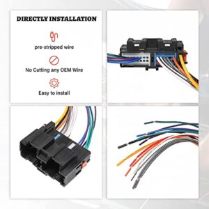 RED WOLF Car Stereo Wiring Harness Male Connector Adapter Replacement for Saturn 2006-2009 Ion 2006-2007 Vue Install Aftermarket Radio CD Player Receiver Cable Plug