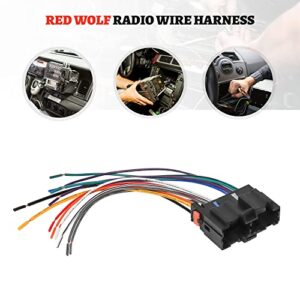 RED WOLF Car Stereo Wiring Harness Male Connector Adapter Replacement for Saturn 2006-2009 Ion 2006-2007 Vue Install Aftermarket Radio CD Player Receiver Cable Plug