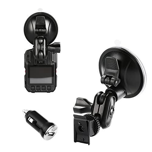 BOBLOV Car Suction Cup for HD66-02/D7 Body Camera, Car Mount and a Car Charger ONLY for HD66-02/D7 Body Camera, Don't Fit to Other Models Camera not Included