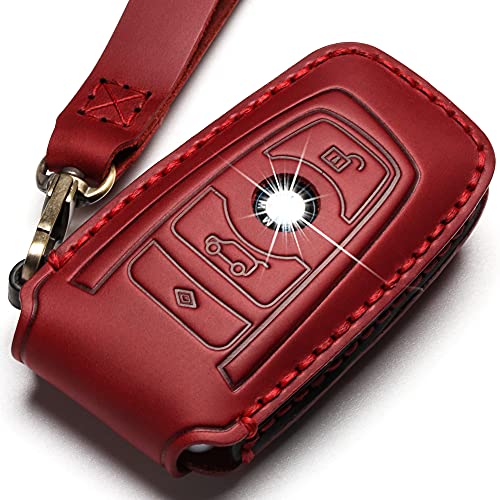 ZiHafate Car Key Fob Cover Compatible with BMW Keyless Remote Control 1 2 3 4 5 6 7 Series and X1 X2 X3 X5 X6 etc (B-R) … …