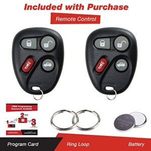 KeylessOption Keyless Entry Remote Control Car Key Fob Replacement for 25665574, 25665575 (Pack of 2)