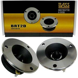 bass rockers super speakers tweeters – 3.5″ 300w 8-ohm – best for homes, cars, offices schools & colleges – aluminum pair – frequency response: 2000hz – 20khz – brt2d