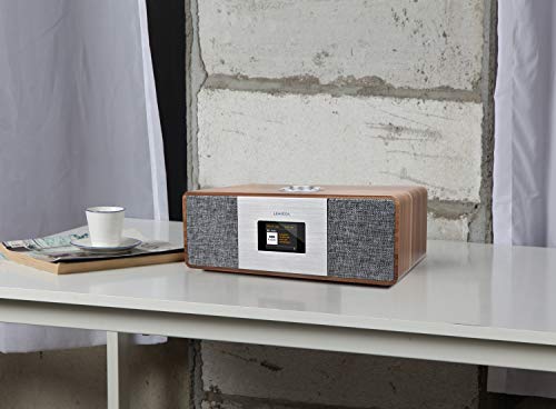 LEMEGA MSY3 Music System,WIFI Internet Radio,FM Digital Radio,Spotify Connect,Bluetooth Speaker,Stereo Sound,Wooden Box,Headphone-out,Alarms Clock,40 Pre-sets,Full Remote and App control-Walnut Finish