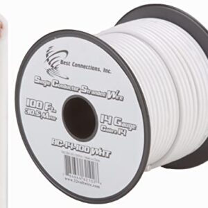 Audiopipe 14 GA Gauge 100' White Car Audio Home Primary Wire