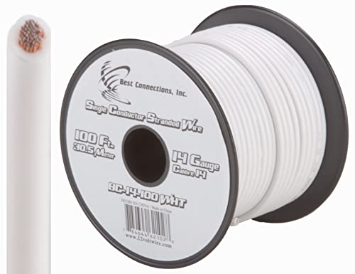 Audiopipe 14 GA Gauge 100' White Car Audio Home Primary Wire