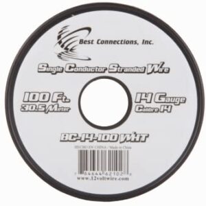 Audiopipe 14 GA Gauge 100' White Car Audio Home Primary Wire