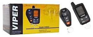 viper alarm mobile 2 way car pager security system responder lcd keyless 3305v