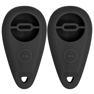 keyless2go replacement for new silicone cover protective case for remote key fobs with fcc cwtwb1u819 – black – (2 pack)