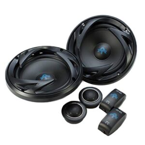 autotek ats65c 6.5 inch two way car speakers (black and blue, pair) – 300 watt max, 2 way, voice coil, neo-mylar soft dome tweeter, pair of 2 car speakers