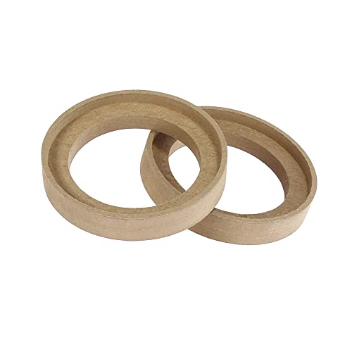 Motoforti Universal Car Speaker Spacer Ring Adaptor, Brackets Mounting Spacer Recess Bezel Plate, for 3 Inch Speakers, Wood, Beige, 1Pair