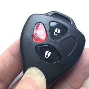 Horande 3 Button Replacement Key Fob Cover Shell fit for Toyota Scion TC RAV4 2008-2013 Avalon 2007-2011 Camry 2008-2013 Corolla 2009-2014 Venza Keyless Entry Key Fob Case