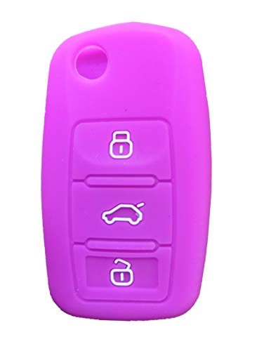 KAWIHEN Silicone Key Fob Cover Compatible with for Volkswagen 3 Button Bettle Golf Jetta Passta HLO1J0959753AM HLO1J0959753D NBG735868T NBG 735868T