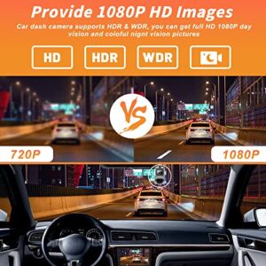 Hikity USB DVR On-Dash Camera - Loop Recording Dashcam with 32GB SD Card 24H Parking Mode Dash Camera for Cars Driving Recorder LDWS FCWS G-Sensor Dash Cam for Android Radio Stereo GPS DVD