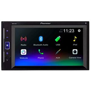 pioneer dmh-241ex 6.2″ digital multimedia receiver (does not play discs) with built-in bluetooth, amazon alexa, and built-in android music control bundled with + (1) bullet style back-up camera