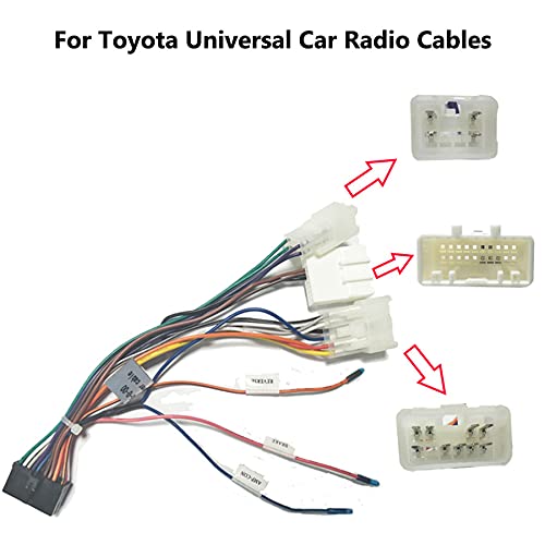 Yassdwbn 20 PIN Wiring Harness Connector for Toyota Stereo DVD Android Player Power Cable